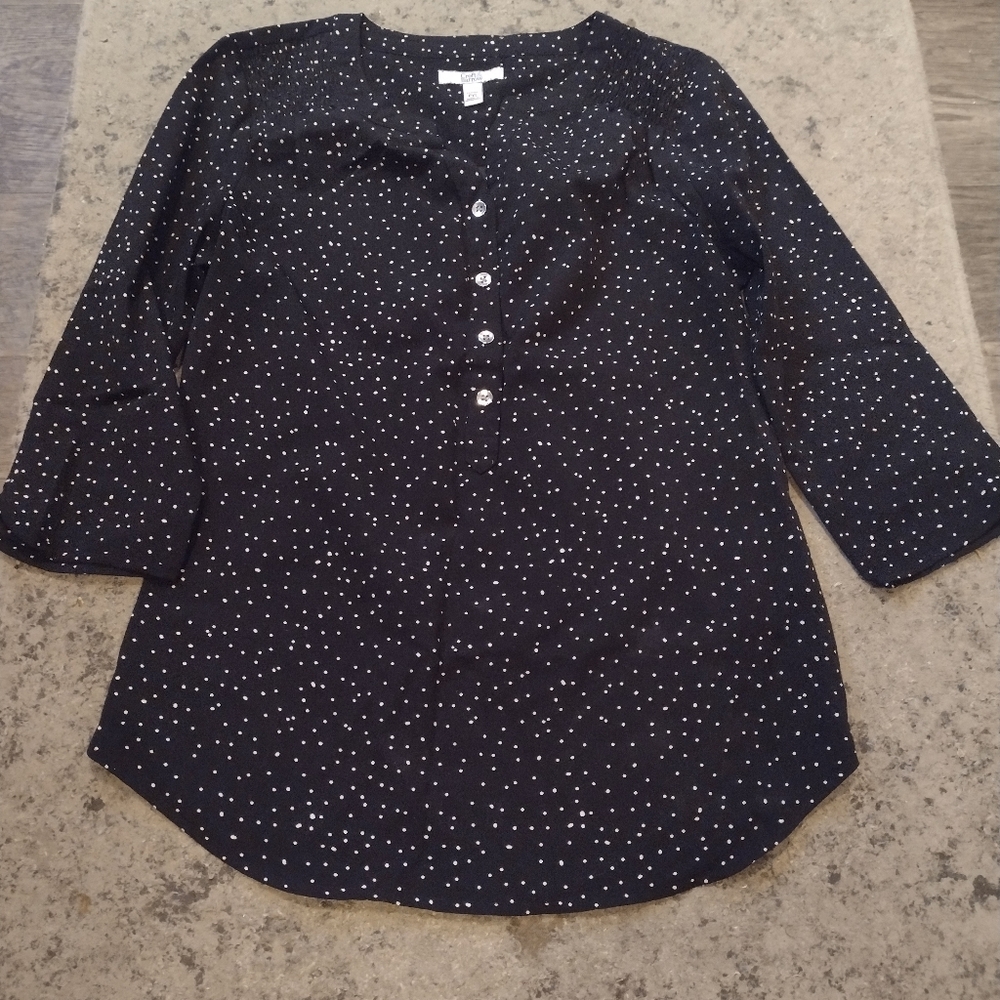 Black Polka Dot Blouse